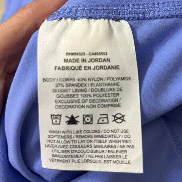 NIKE NWT Yoga Luxe 7/8 Long Blue Workout Leggings Size Large - Picture 11 of 11